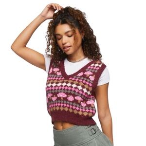 FOREVER 21 Mushroom Sweater Vest